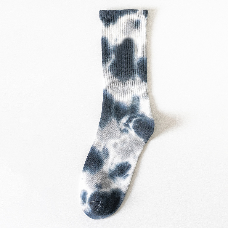 Tie Dye Crew Socks Smiley Tide Male Cotton Long Socks Skateboarding Personalized Socks